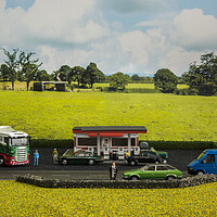 Buy canvas prints of Busy Petrol Station by Steve Purnell