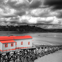 Buy canvas prints of Old Tenby Lifeboat Station Colour Pop by Steve Purnell