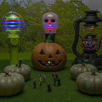 Buy canvas prints of Grim Reapers Halloween Party by Steve Purnell