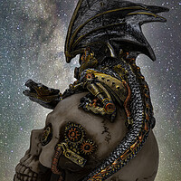 Buy canvas prints of The Mythical Steampunk Dragon by Steve Purnell