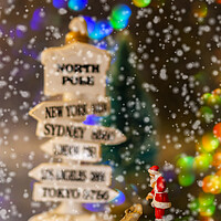 Buy canvas prints of Santas Magical Christmas Route by Steve Purnell