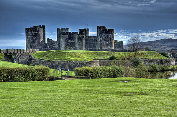Caerphilly Castle Picture Board by Steve Purnell