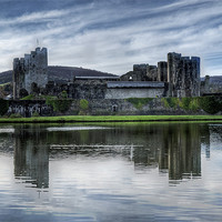 Buy canvas prints of Caerphilly Castle by Steve Purnell