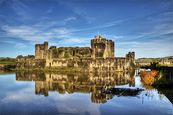 Caerphilly Castle Picture Board by Steve Purnell