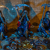 Buy canvas prints of Three Wise Grim Reapers by Steve Purnell