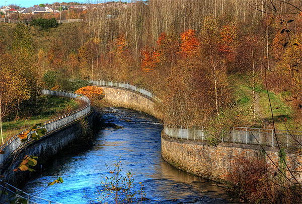 River Rhymney Autumn Picture Board by Steve Purnell