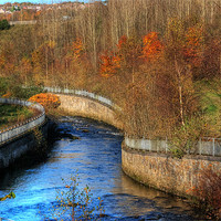 Buy canvas prints of River Rhymney Autumn by Steve Purnell