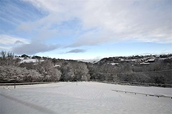 Snow over the Rhymney Valley Picture Board by Steve Purnell