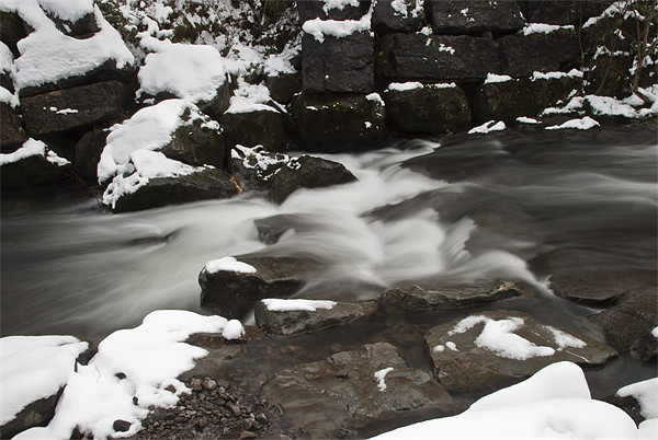 Snowy Waterfall Picture Board by Steve Purnell