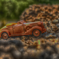 Buy canvas prints of Abandoned Antique Buick by Steve Purnell