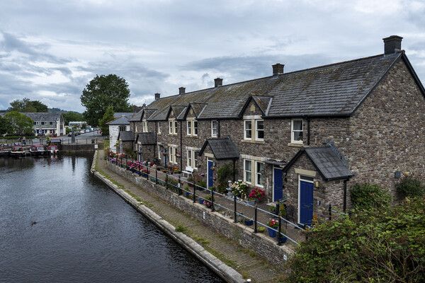 Brecon Canal Basin Cottages Picture Board by Steve Purnell
