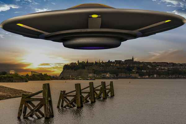 Extraterrestrial Encounter at Cardiff Bay Picture Board by Steve Purnell