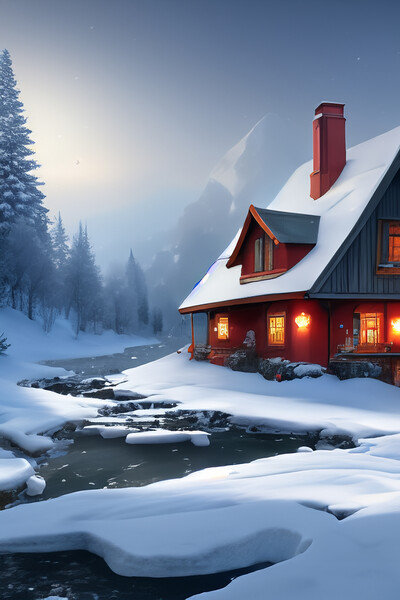 Winter Snow Scene 1 Picture Board by Steve Purnell