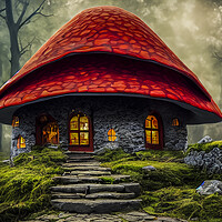 Buy canvas prints of Toadstool Cottage 1 by Steve Purnell