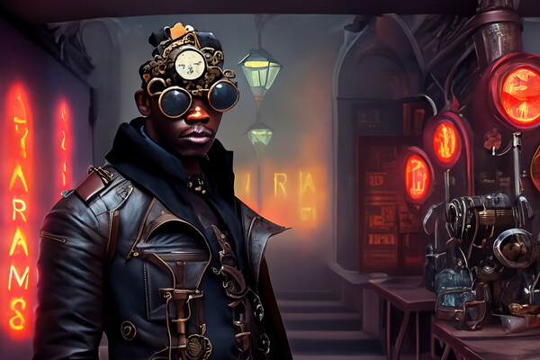 Steampunk Man Picture Board by Steve Purnell