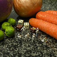 Buy canvas prints of Diced Vegetables by Steve Purnell