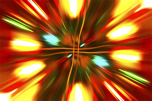 Christmas Light Abstract Picture Board by Steve Purnell