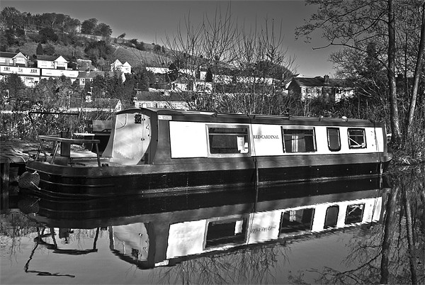 Canal Narrowboat Picture Board by Steve Purnell