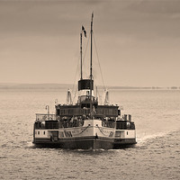 Buy canvas prints of Waverley Paddle Steamer Sepia by Steve Purnell