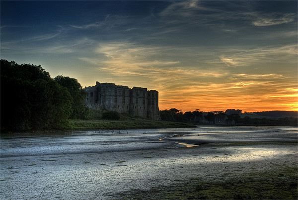 Carew Castle Pembrokeshire at Sunset Picture Board by Steve Purnell