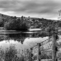 Buy canvas prints of Parc Cwm Darran in Monochrome by Steve Purnell