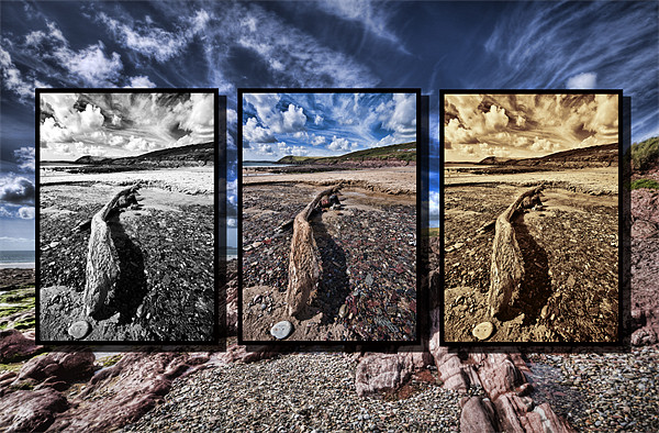Manorbier Triptych Picture Board by Steve Purnell