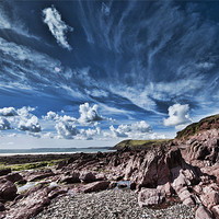 Buy canvas prints of Manorbier Beach Pembrokeshire by Steve Purnell