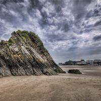 Buy canvas prints of Goscar Rock Tenby Pembrokeshire 2 by Steve Purnell