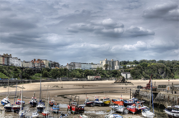 Tenby North Beach Harbour View 2 Picture Board by Steve Purnell
