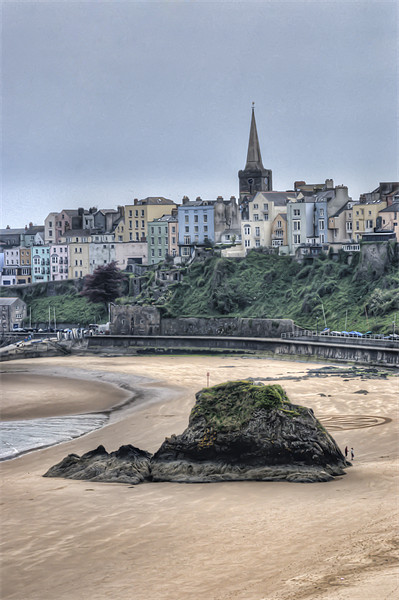 Tenby over North Beach Picture Board by Steve Purnell
