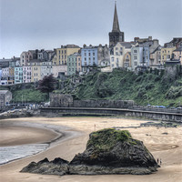 Buy canvas prints of Tenby over North Beach by Steve Purnell