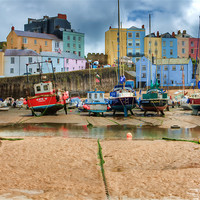Buy canvas prints of Tenby Harbour Painted by Steve Purnell