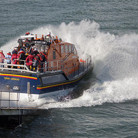 Buy canvas prints of Lifeboat Launch by Steve Purnell