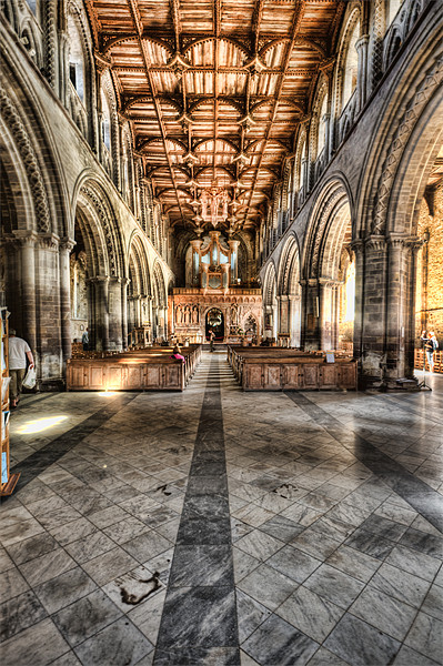 St Davids Cathedral Nave Picture Board by Steve Purnell