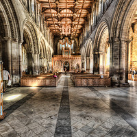 Buy canvas prints of St Davids Cathedral Nave by Steve Purnell