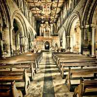 Buy canvas prints of Nave St Davids Cathedral by Steve Purnell
