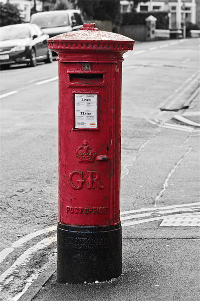 King George V Postbox Picture Board by Steve Purnell