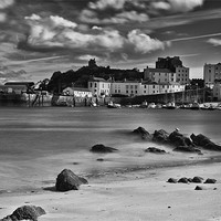 Buy canvas prints of Tenby Harbour 4 Mono by Steve Purnell