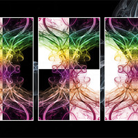 Buy canvas prints of Smoke Art Triptych by Steve Purnell