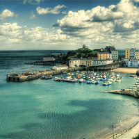 Buy canvas prints of Tenby Harbour Pembrokeshire Lomo by Steve Purnell