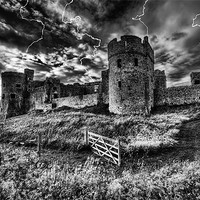Buy canvas prints of Storm the Castle An Epic Battle Against Nature by Steve Purnell
