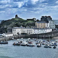 Buy canvas prints of Tenby Panorama 1 by Steve Purnell