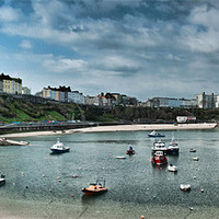 Buy canvas prints of Tenby Panorama 2 by Steve Purnell