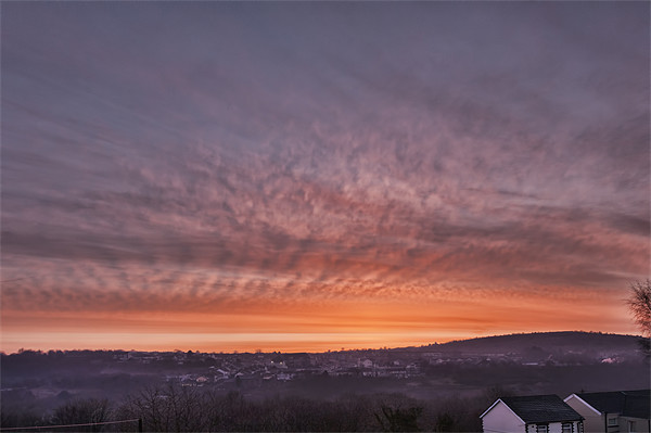 Rhymney Valley Sunrise Picture Board by Steve Purnell