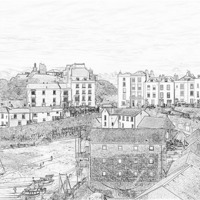 Buy canvas prints of Tenby Harbour Pencil Sketch 2 by Steve Purnell
