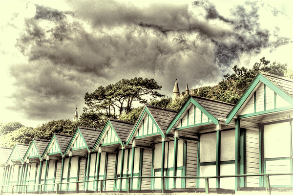 Langland Bay Beach Huts 3 Picture Board by Steve Purnell