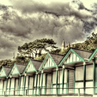 Buy canvas prints of Langland Bay Beach Huts 3 by Steve Purnell