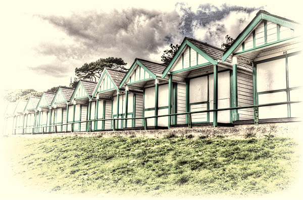 Langland Bay Beach Huts 4 Picture Board by Steve Purnell