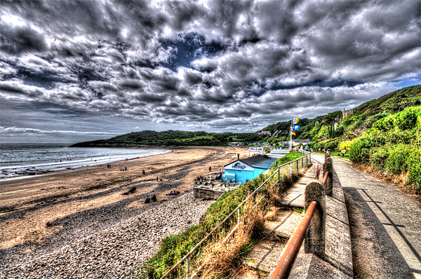 Langland Bay Picture Board by Steve Purnell
