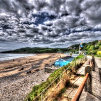 Buy canvas prints of Langland Bay by Steve Purnell